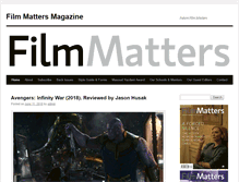 Tablet Screenshot of filmmattersmagazine.com